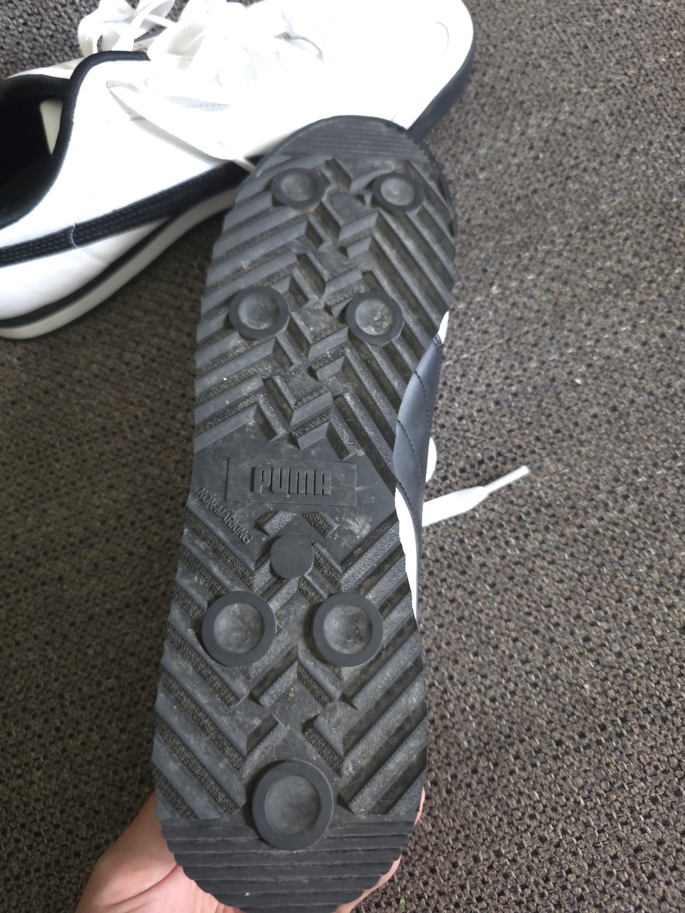 Mens Black And White Puma Roma Size 11 - Picture 3 of 5